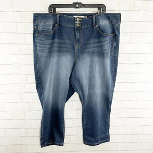 Torrid Distressed Wash High Waist Cropped Jegging Jeans Women's Plus Size 26